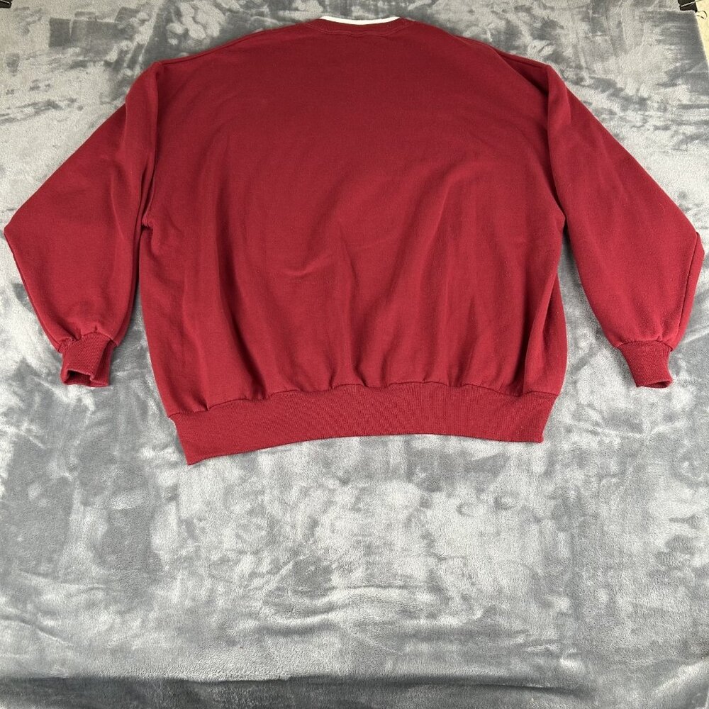 Vintage Top Stitch by Morning Sun Sweatshirt Size 2X Red Snowman Grandma Comfy - Picture 7 of 8